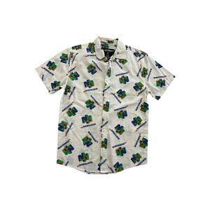 Nintendo‎ N64 All Over Print Button Up Shirt Size M Mens 100% Cotton